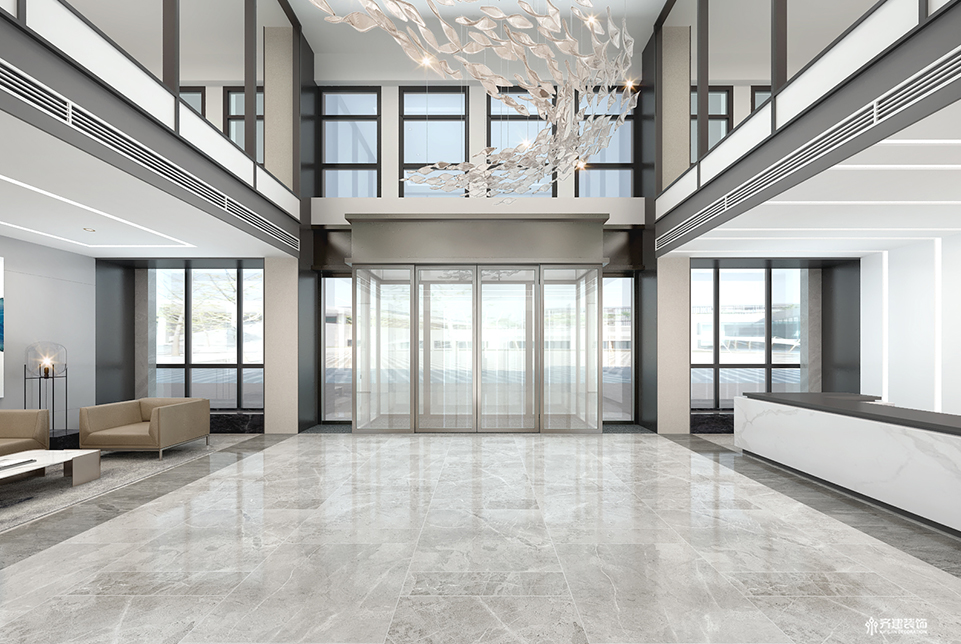 上海蘇邁特5A寫(xiě)字樓大堂裝修設(shè)計(jì)效果圖案例