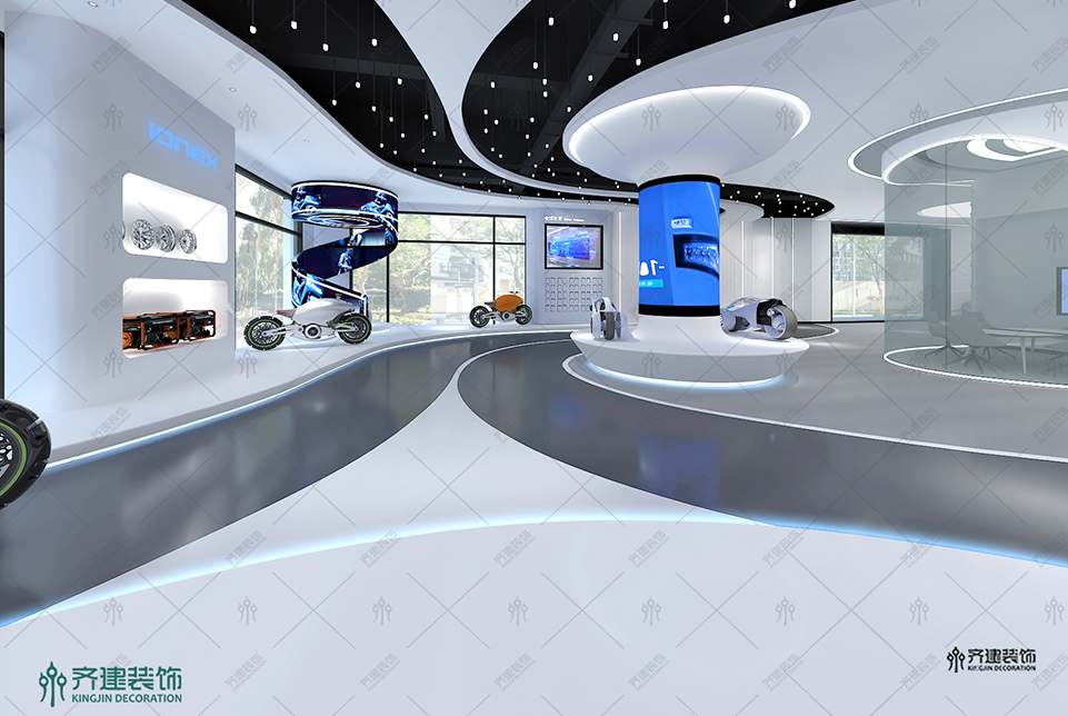 上海湯泉國際大廈辦公展廳裝修設計效果圖