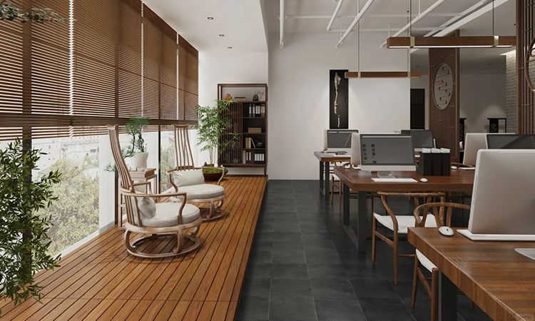 新中式辦公室裝修風