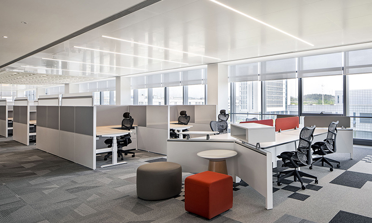 半開放式員工辦公區裝修效果